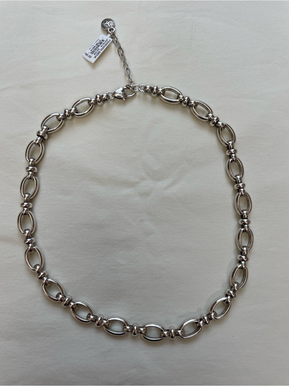 Brighton Silver-Tone Oval Link Necklace NWT - Picture 9 of 9